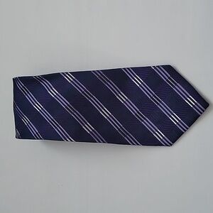 Michael Kors Navy and Lavender Plaid Tie